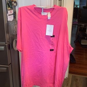 Liz Claiborne Vibrant Pink Short Sleeve Tee